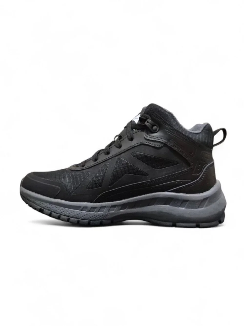 Ozark Trail Tech Hiking Boots Men's Size 6 Waterproof Leather Mesh Lace-up Black